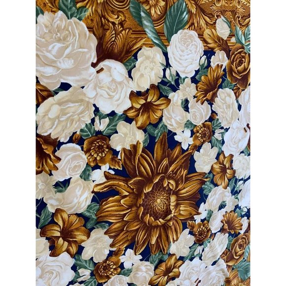 CHRISTIAN DIOR Brown With Flower Print Silk Scarf Italy SQR 34’’ EX.COND - Picture 4 of 8